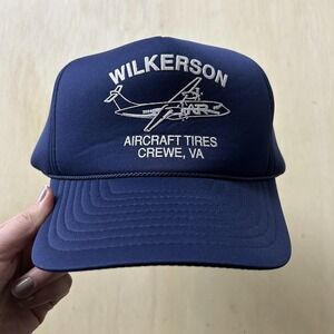 Cameo Hat Cap Snap Back‎ Mens One Size Blue Wilkerson Aircraft Tires Crewe VA